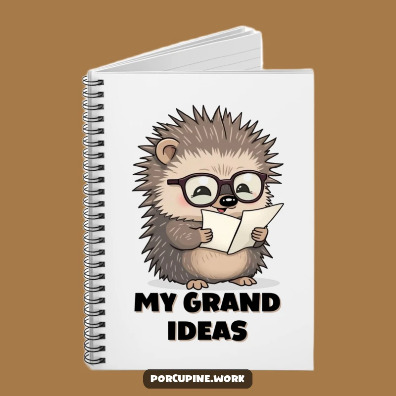 Funny Porcupine Notebook: Jot Down Brilliant Ideas with This Tiny Document Design