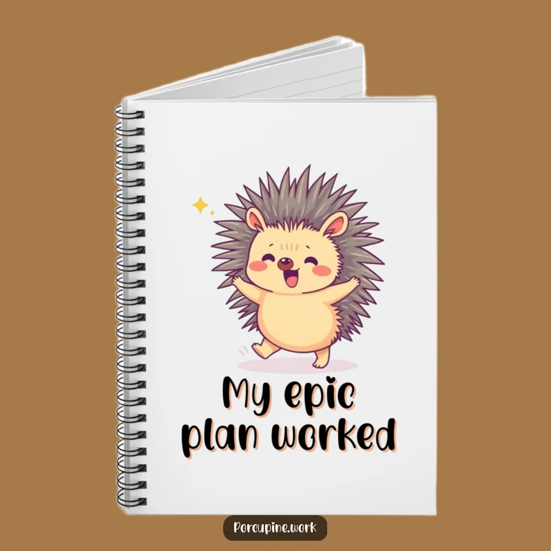 Funny Porcupine Notebook: Jot Down Your Victories with This Hop Design