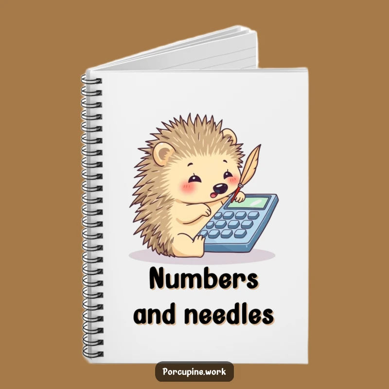 Funny Porcupine Notebook - Organize Your Numbers with Hilarious Style!