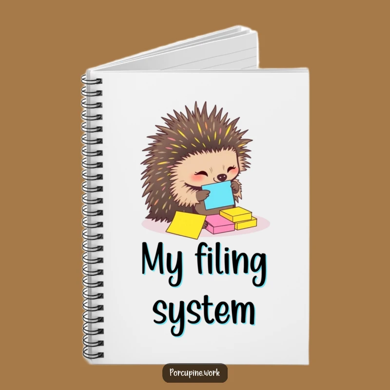 Funny Porcupine Notebook: Quilled Organizer's Journal, Hilarious Stationery Gift Idea