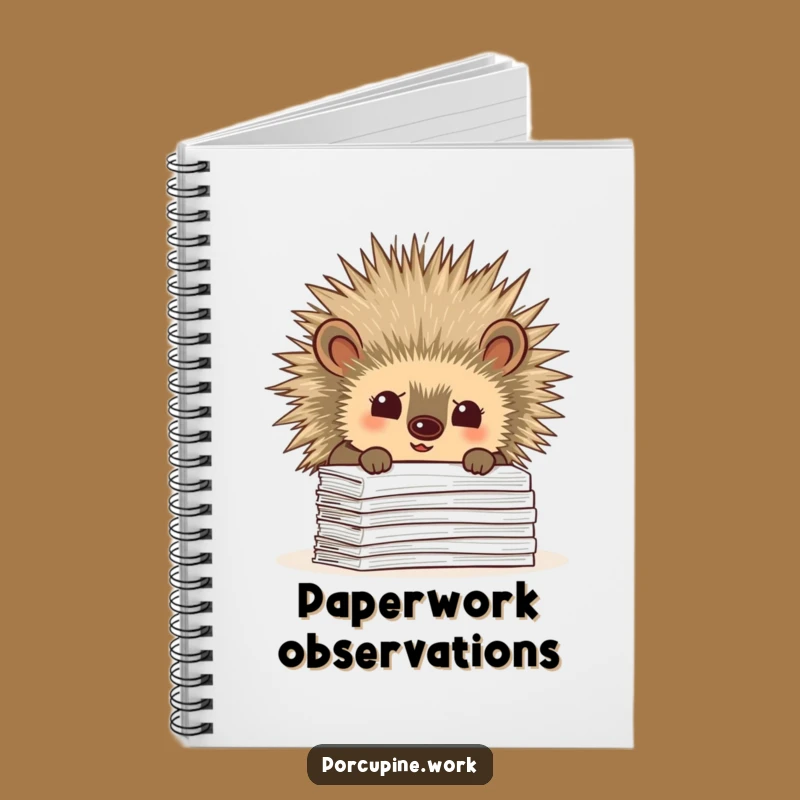 Funny Porcupine Paperwork Notebook - Hilarious Journal for Inquisitive Minds