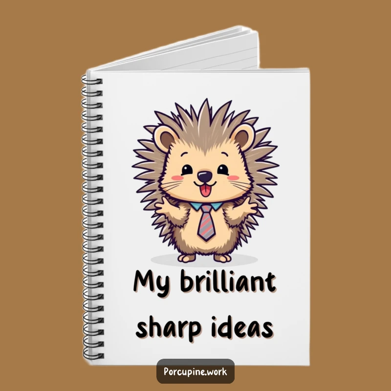 Funny Porcupine Presentation Notebook: Jot Down Brilliant Ideas with Humor