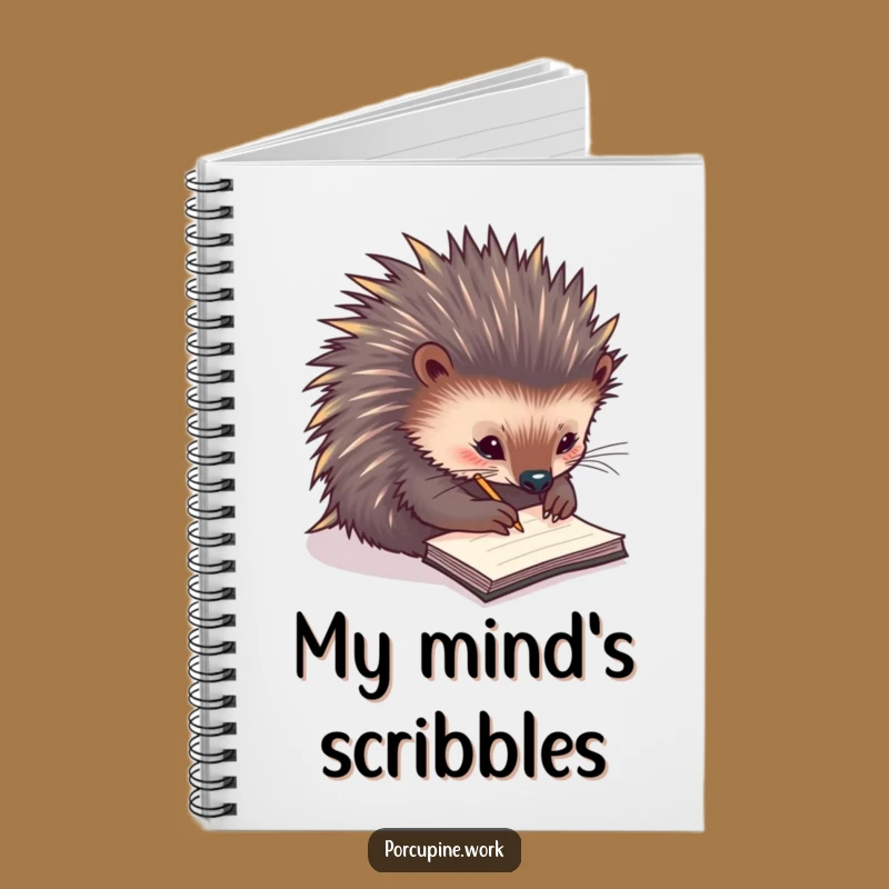 Funny Porcupine Scribble Notebook - Write It Down, Perfect Funny Gift!
