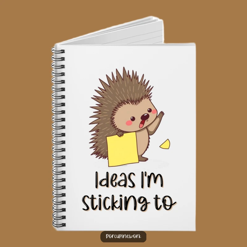 Funny Porcupine Sticky Note Notebook: Jot Down Ideas with Agile Wit