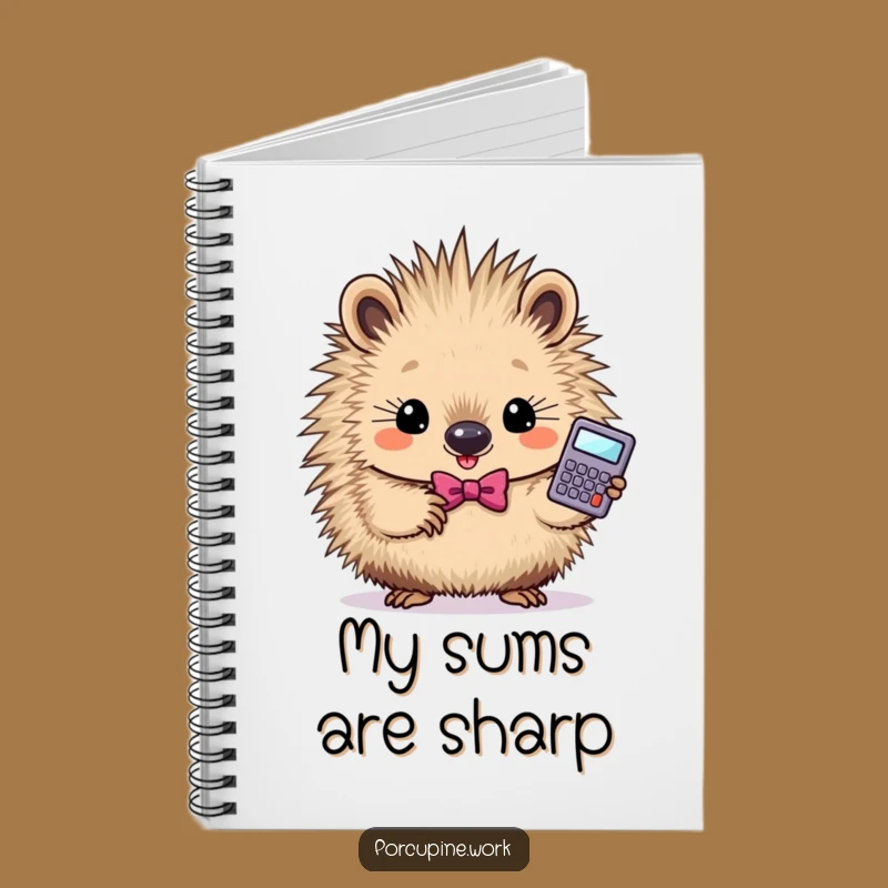 Funny Smart Porcupine Notebook: Calculate Your Ideas