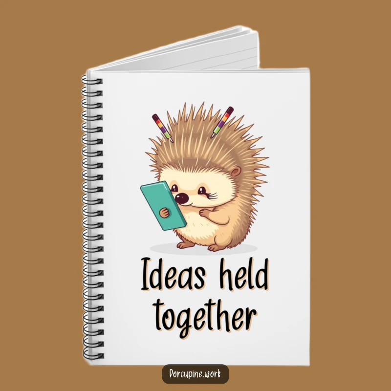 Funny Porcupine Office Notes Notebook: Balancing Supplies for Ideas, Perfect Funny Gift