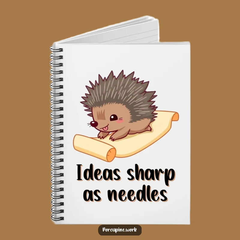 Funny Porcupine Paper Slide Notebook: Hilarious Scroll Journal for Ideas
