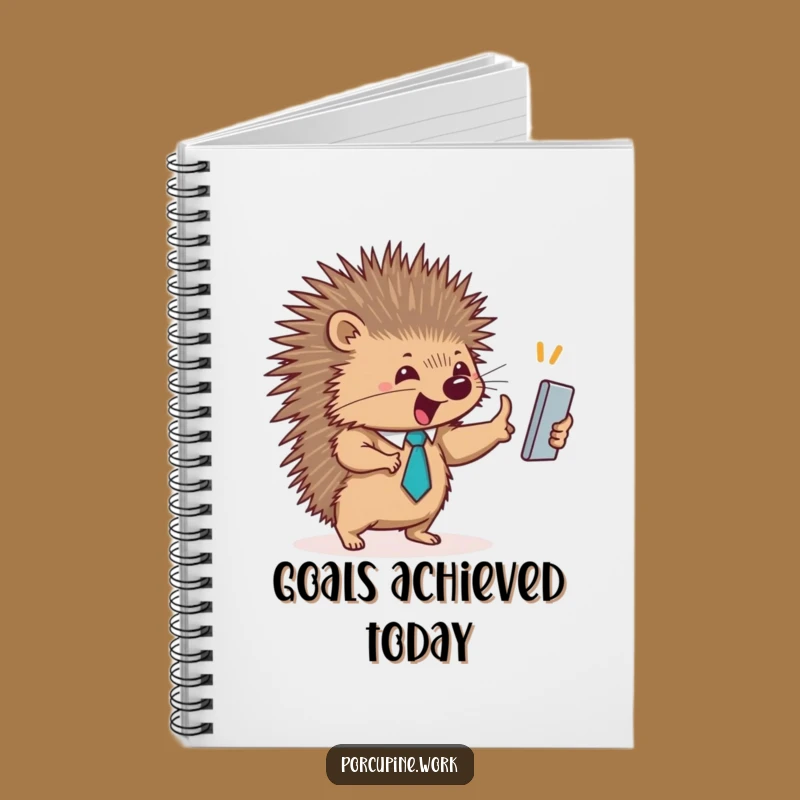 Inspiring Funny Porcupine High-Five Notebook: Record Your Team's Victories