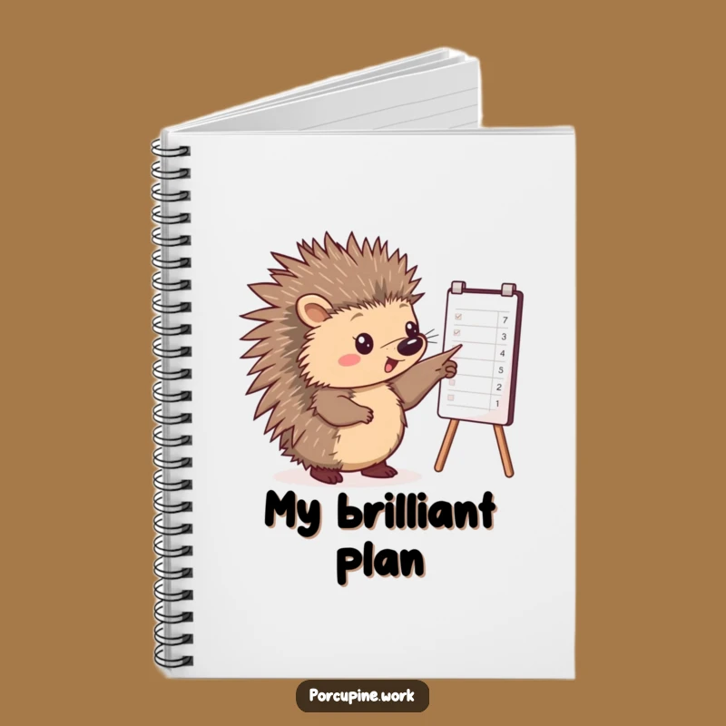 Funny Porcupine Notebook: Analyze Your Thoughts with This Hilarious Chart Design
