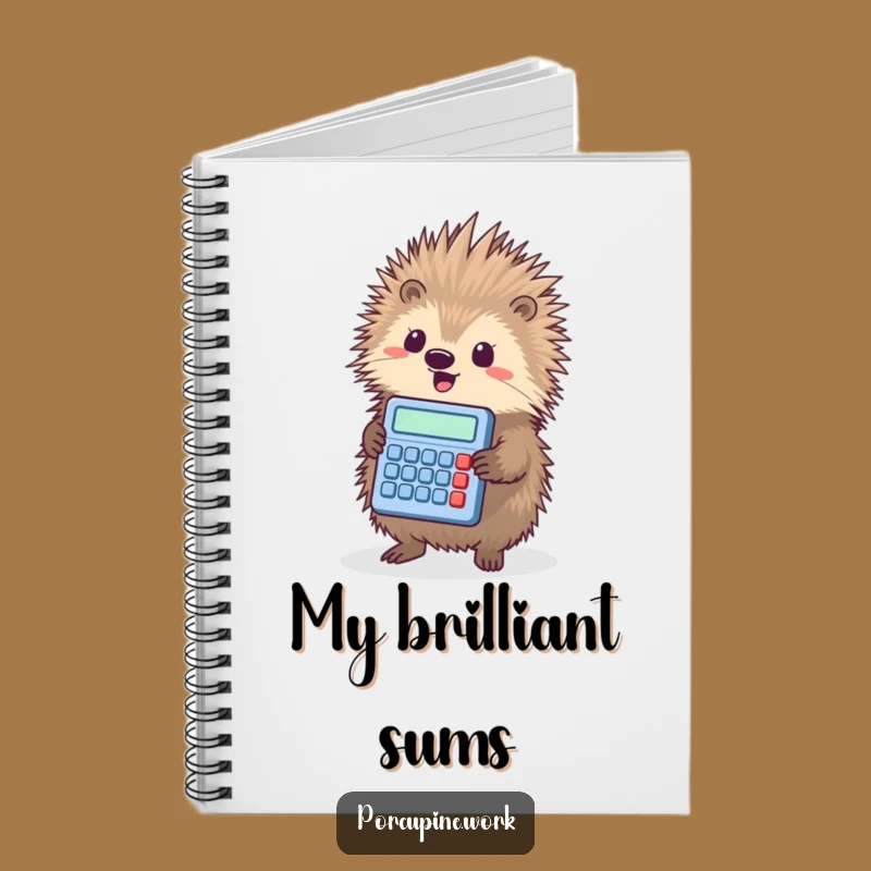 Funny Porcupine Calculator Notebook - Triumphant Nerd Journal