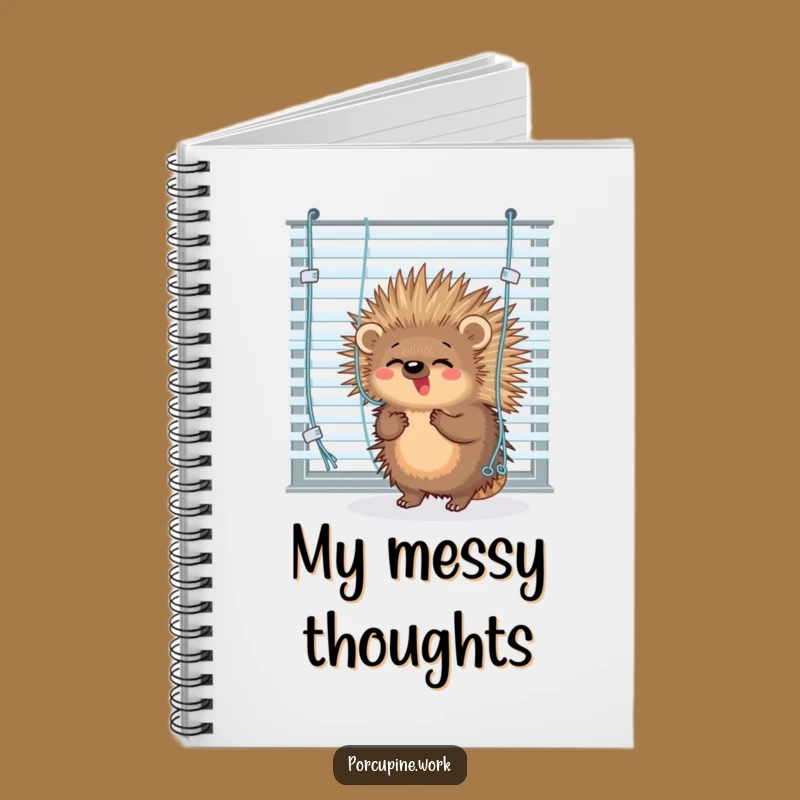 Funny Porcupine Notebook - Untangle Your Thoughts with Hilarious Style!