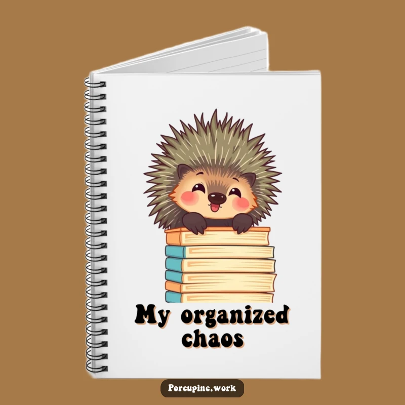 Funny Porcupine Office Notebook - Amused File Peeker Journal