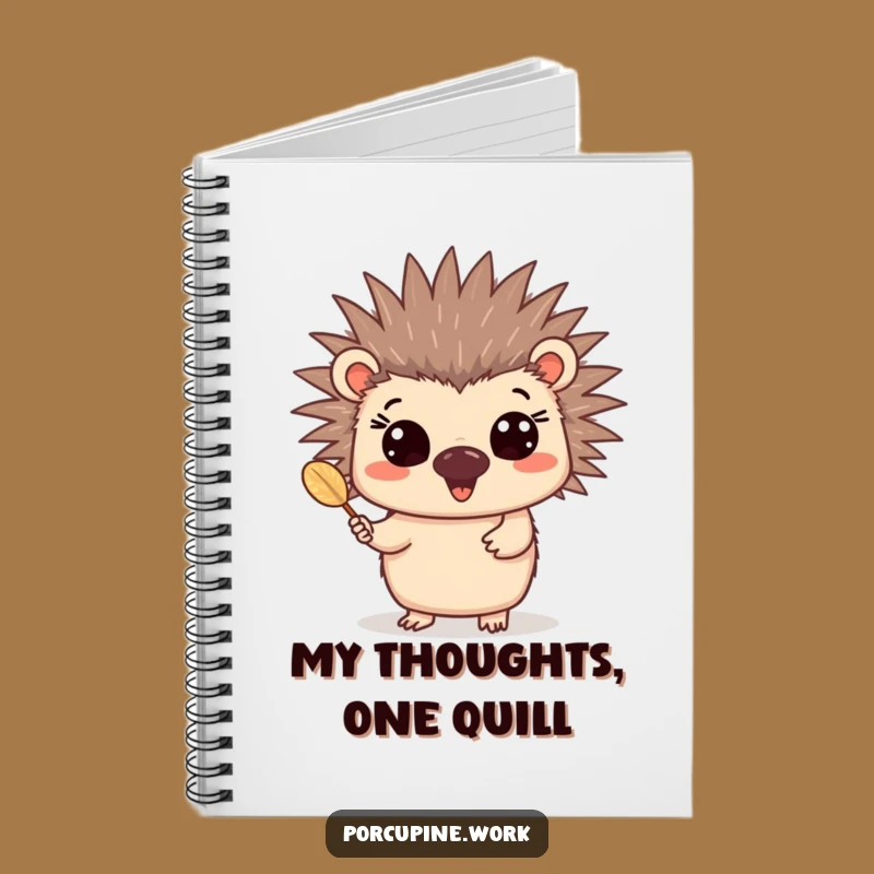 Funny Happy Porcupine Notebook: Write with Delight
