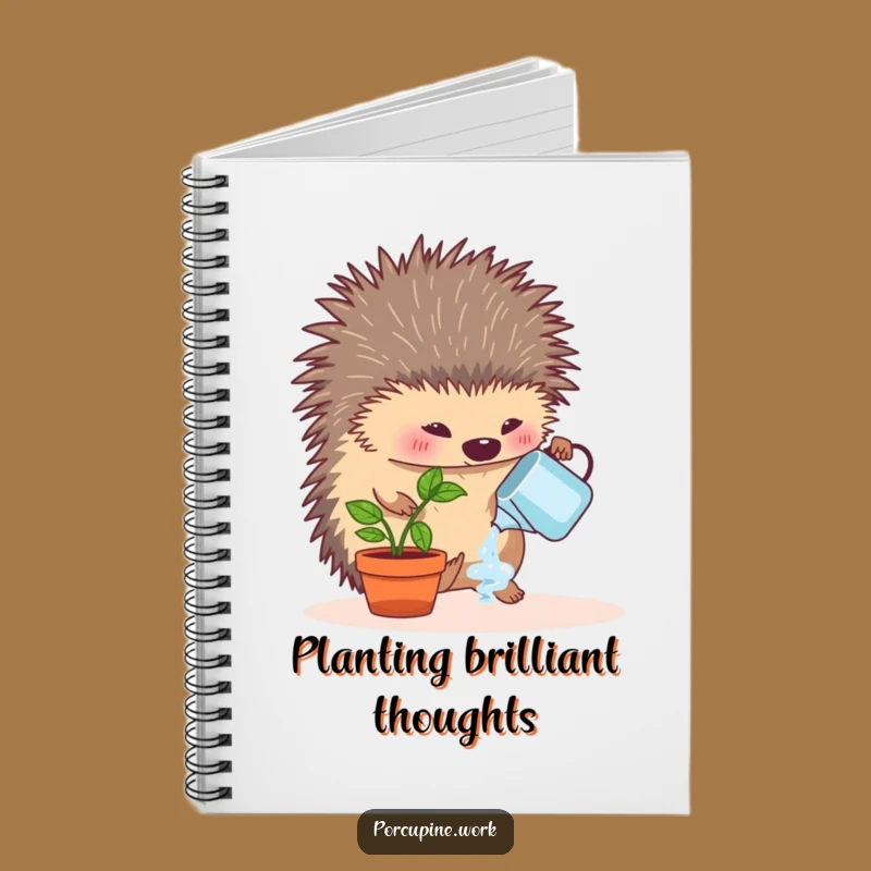 Funny Porcupine Plant Care Notebook - Hilarious Journal for Garden Notes