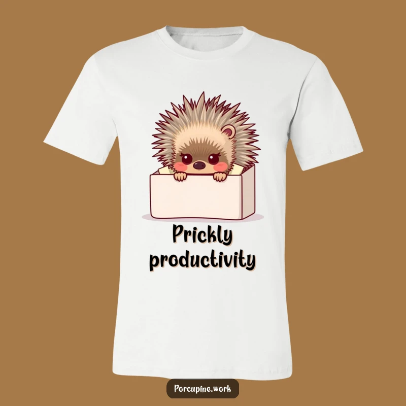 Funny Porcupine Inbox T-Shirt - Hilarious Office Humor for Stressed Souls