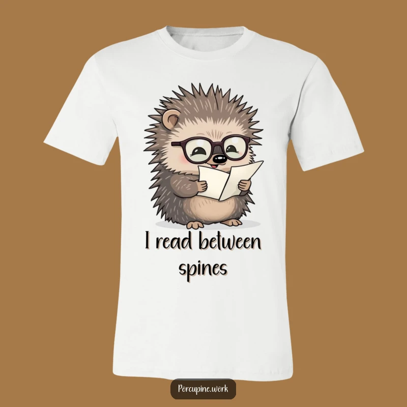 Funny Porcupine Intellectual T-Shirt: Show Off Your Tiny Text Love