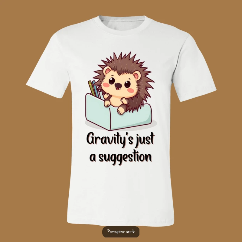 Funny Porcupine Office Slide T-Shirt: Your New Go-To for Hilarious Casual Wear