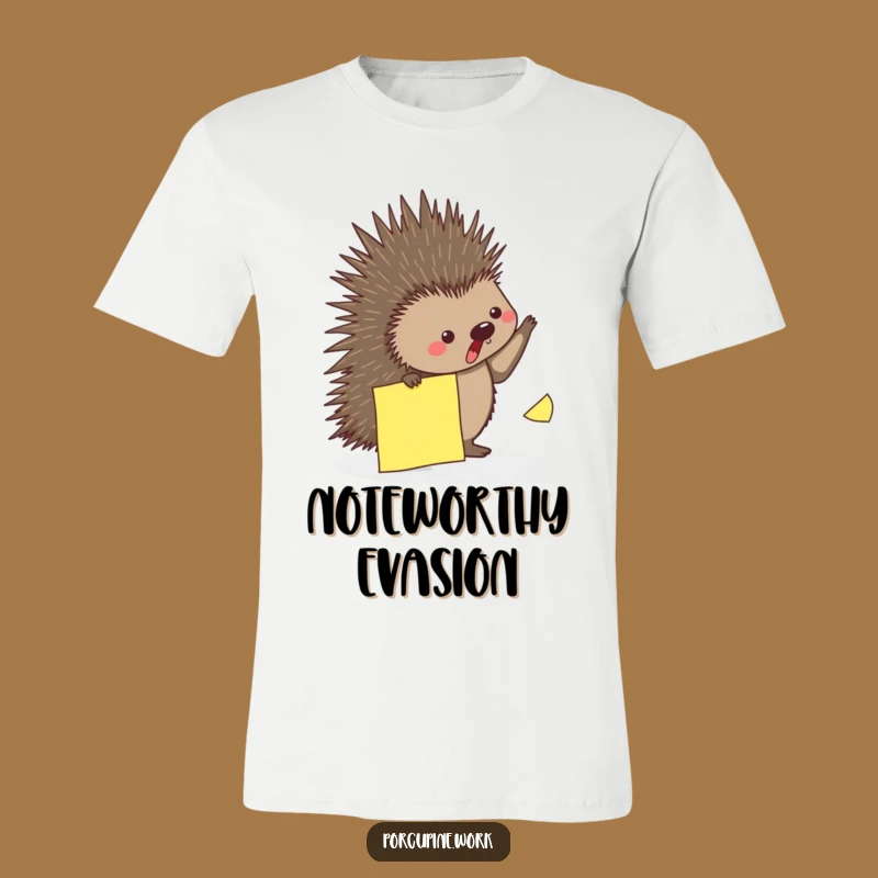 Funny Porcupine Sticky Note Dodge T-Shirt: Embrace the Paper Pocalypse