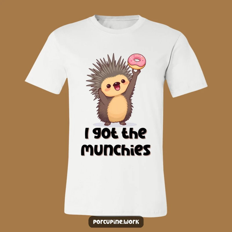 Funny Porcupine Donut Trophy Funny T-Shirt, Wear Your Sweet Success