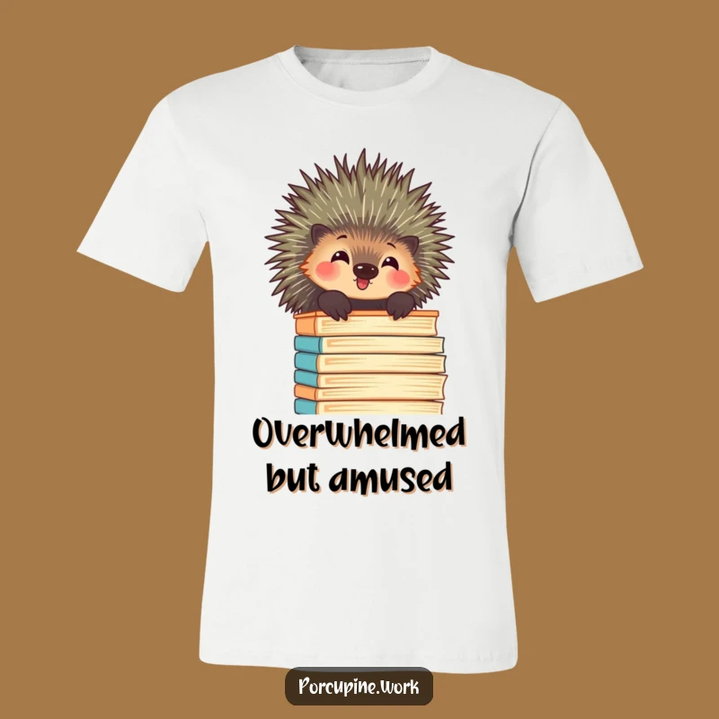 Funny Porcupine Office T-Shirt - File Mountain Humor Tee