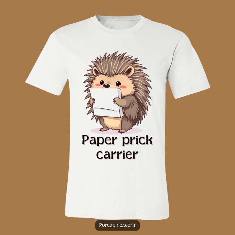 Funny Porcupine Paper Stacker T-Shirt: Wear Your Organizational Struggles Hilariously