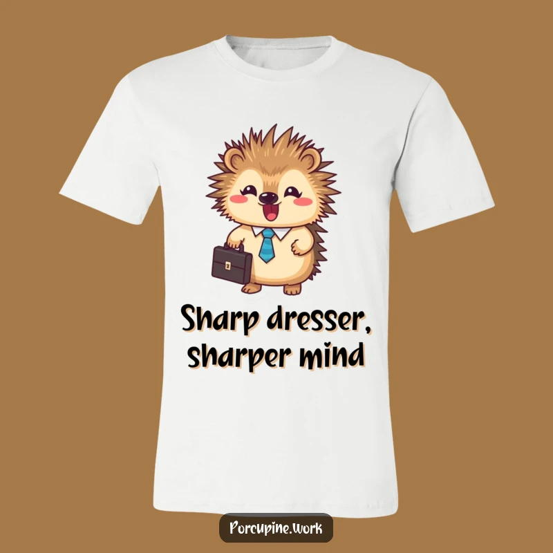 Funny Business Porcupine Tee: Unique Gift for the Enthusiastic Entrepreneur