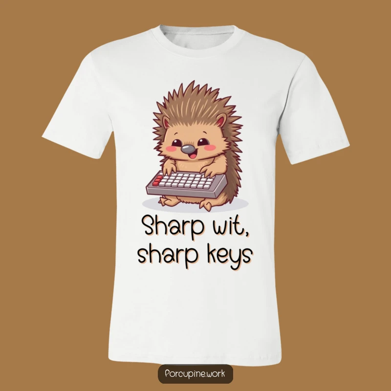 Funny Porcupine T-Shirt: Celebrate the Joy of Typing with This Hilarious Tee!