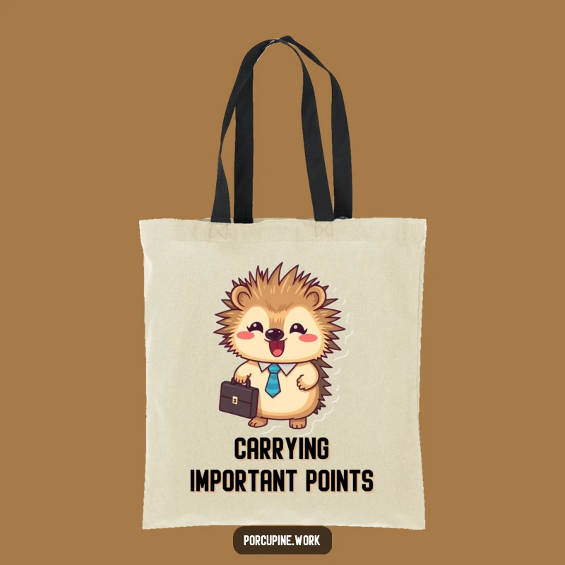 Funny Business Porcupine Tote Bag: Carry Your Essentials in Style