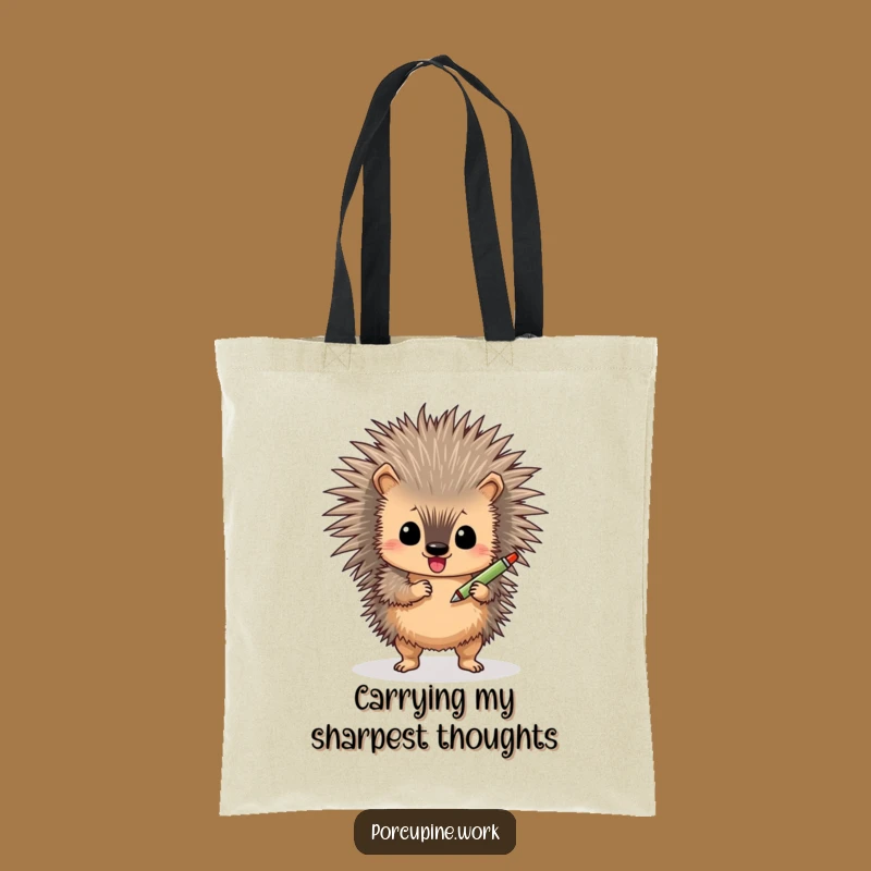 Funny Porcupine Shimmy Tote Bag: Stylish and Hilarious for Everyday Errands
