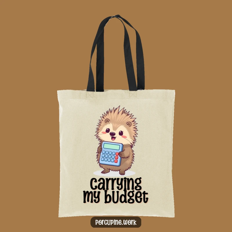 Funny Porcupine Calculator Tote Bag - Triumph Nerd Accessory