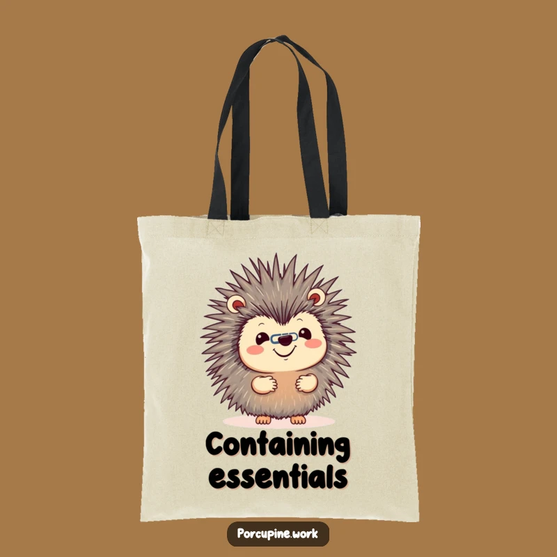 Funny Porcupine Paperclip Tote Bag - Chic Hilarious Carry-all for Essentials