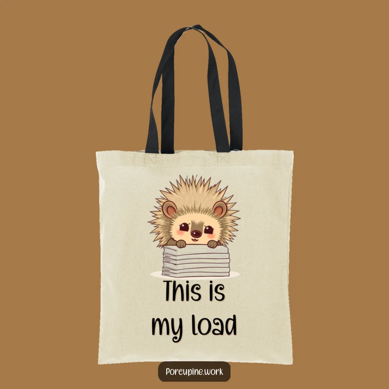 Funny Porcupine Paperwork Tote Bag - Chic Hilarious Carry-all for Investigators