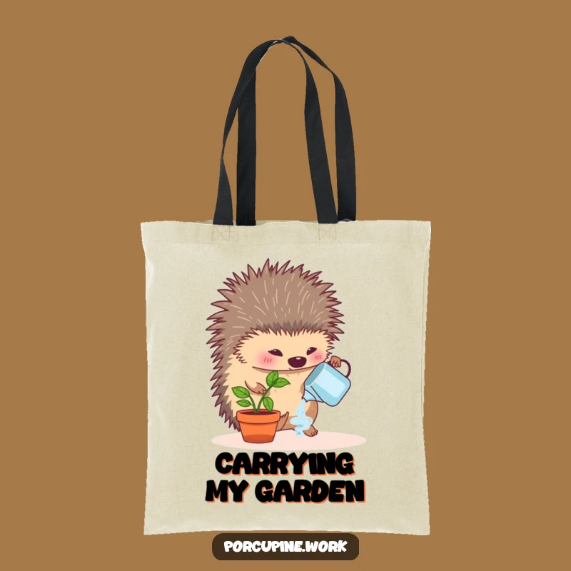 Funny Porcupine Plant Lover Tote Bag - Chic Hilarious Carry-all