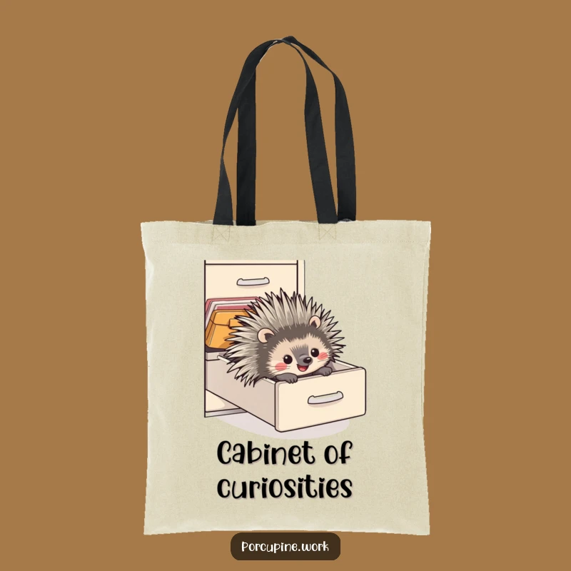 Funny Porcupine Tote Bag - Hilarious Office Commute Companion for Delightful Errands