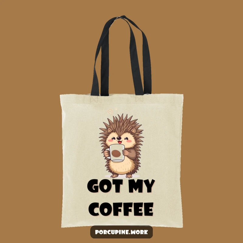 Funny Porcupine Tote Bag - Carry Your Triumph with Hilarious Style!
