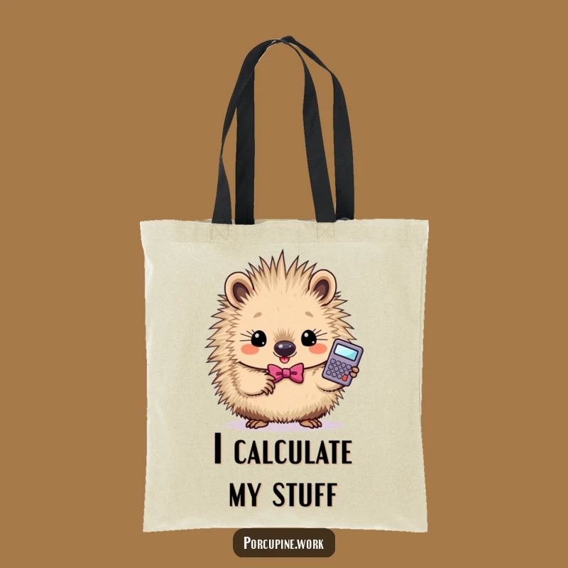Funny Smart Porcupine Tote Bag: Carry Your Brilliance