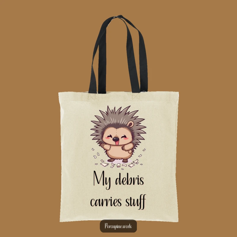 Funny Messy Porcupine Tote Bag: Carry Your Chaos in Style